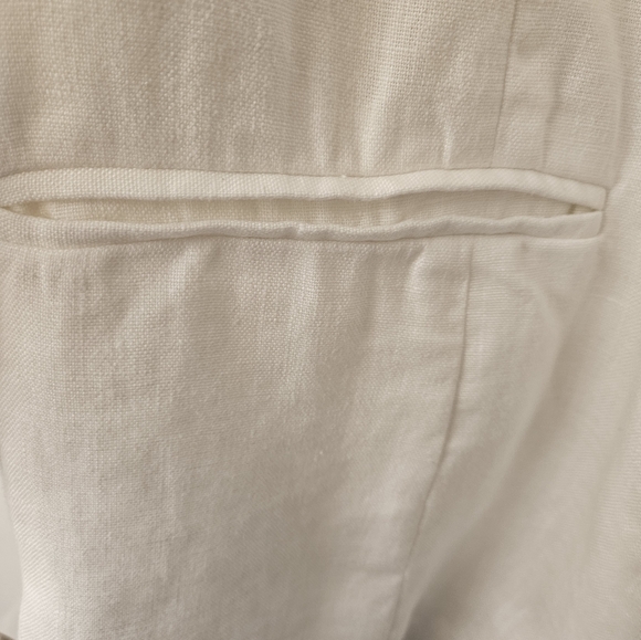NWT - Linen Michael Kors White Blazer w Shirred Sleeves - Size 20W - Picture 6 of 12
